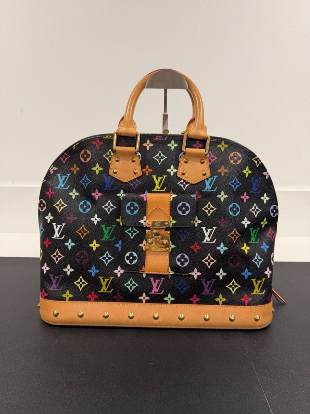 Louis Vuitton Monogram Multicolor Alma GM Black (JB1580)